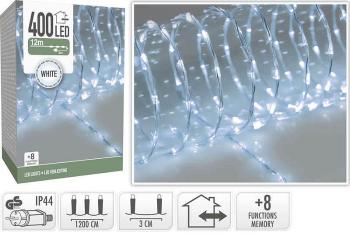 HOMESTYLING Vánoční světelný řetěz studená bílá 400 LED / 12 m KO-AX9621000