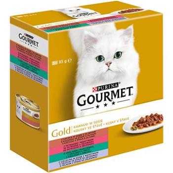 Gourmet gold Multipack kúsky v šťave so zeleninou 8 × 85 g (7613036249454)