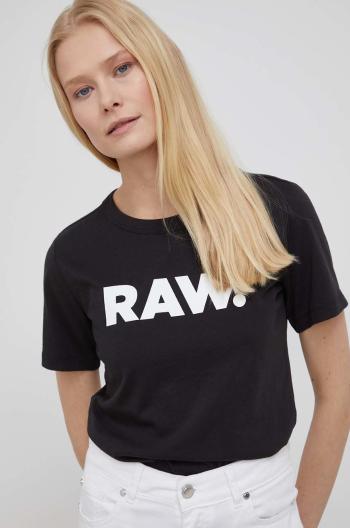 Bavlnené tričko G-Star Raw čierna farba,