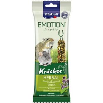 Vitakraft pochúťka pre malé hlodavce Emotion Kräcker Herbal 3 ks (4008239314871)