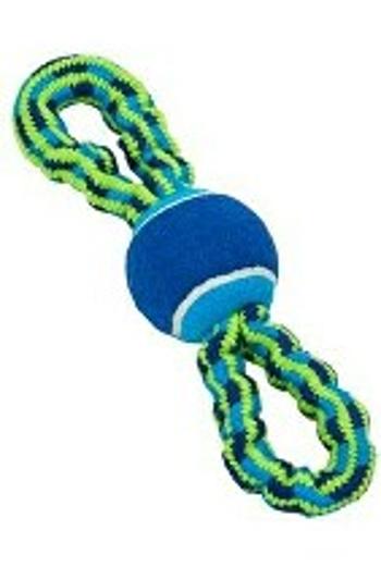 Hračka pre psov Bungee Loop Double s tenisovou loptičkou m/z 28cm