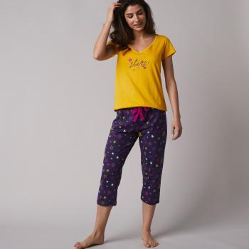 Blancheporte Pyžamové tričko s krátkymi rukávmi s potlačou Estrella žltá 42/44