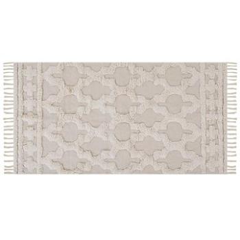 Bavlnený koberec 80 × 150 cm béžový SULUOVA, 308244 (beliani_308244)