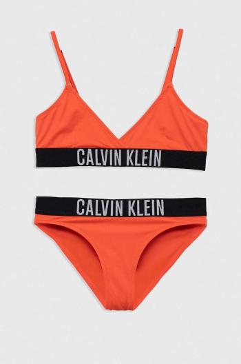 Dvojdielne plavky Calvin Klein Jeans oranžová farba