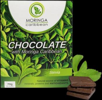 Moringa caribbean Horká čokoláda bez cukru so stéviou 70 g