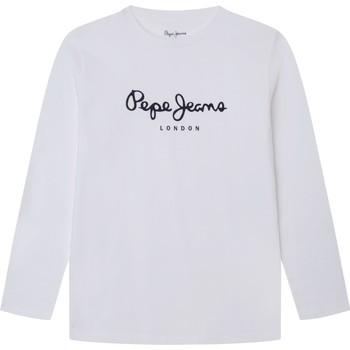 Pepe jeans  Tričká s dlhým rukávom NEW HERMAN  Biela