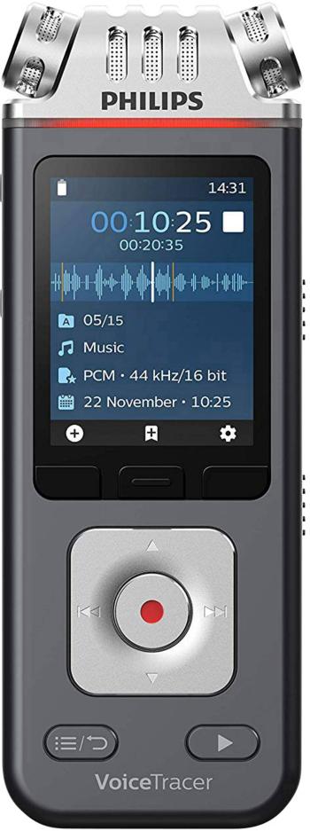 Philips DVT-7110 digitálny diktafón Maximálny čas nahrávania 2147 h antracitová, chróm