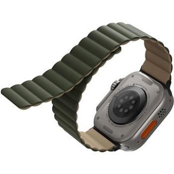 UNIQ Revix Reversible Magnetic remienok pre Apple Watch 42/44/45/Ultra 49 mm zelený/hnedý (UNIQ-49MM-REVMGRNTAN)