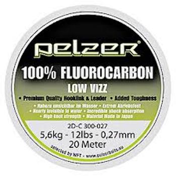 Pelzer - návazcový vlasec  fluorocarbon 20 m crystal-priemer 0,42mm / nosnosť 24lb / 11kg