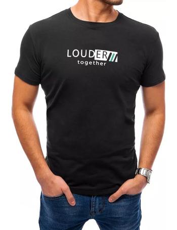čierne tričko "louder together" s krátkym rukávom vel. 2XL