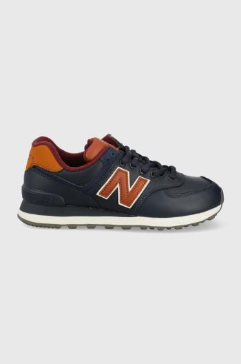 Kožené tenisky New Balance Ml574omc tmavomodrá farba