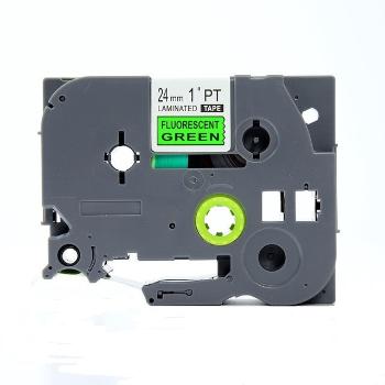 Kompatibilná páska s Brother TZ-D51/TZe-D51, signálne 24mm x 8m, čierna tlač/zelený podklad
