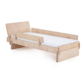 Detská posteľ MODULAR - prírodná  Natural 180x80 cm posteľ bez zábran