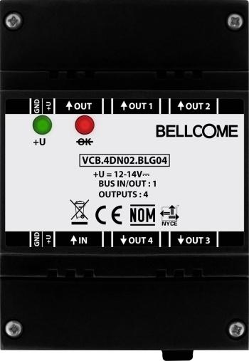 Bellcome VCB.4DN02.BLG04 domové videotelefón káblový rozvádzacia krabička  čierna