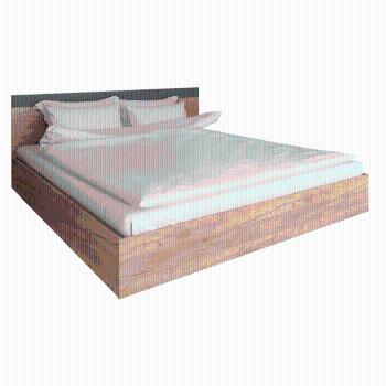 Manželská posteľ, 160x200, dub artisan/grafit, GABRIELA P13, poškodený tovar