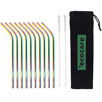 ECOCARE Kovové slamky Set Rainbow Bent 10 ks (0750122022045)