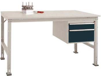 Manuflex AU5767.7016 Kompletný pracovný stôl Grund UNIVERSAL Standard s plastovou doskou, š xhxv = 2000 x 800 x 760-870