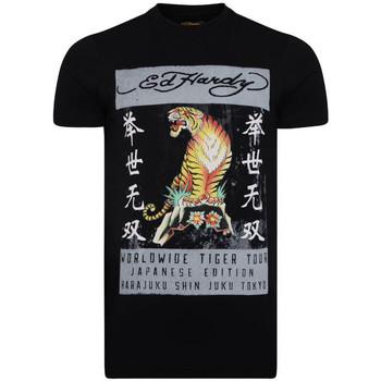 Ed Hardy  Tričká s krátkym rukávom Mt-tiger t-shirt  Čierna