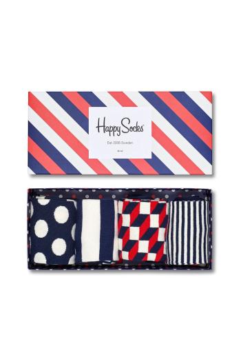 Happy Socks - Ponožky Stripe Gift Box (4-pak)