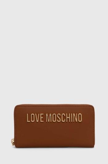 Peňaženka Love Moschino dámska, hnedá farba, JC5611PP1LKD0000