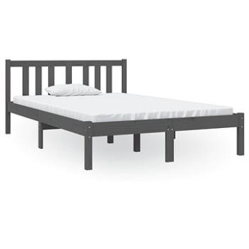 Rám postele sivý masívne drevo 120 × 190 cm Small Double, 814856