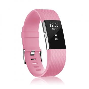 Fitbit Charge 2 Silicone Diamond (Small) remienok, Pink (SFI002C26)