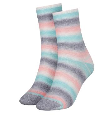 TOMMY HILFIGER - multicolor gradient dámske ponožky -35-38