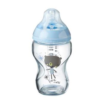 Tommee Tippee Dojčenská fľaša C2N 250 ml sklenená – Blue, 0 mes.+ (5010415227072)