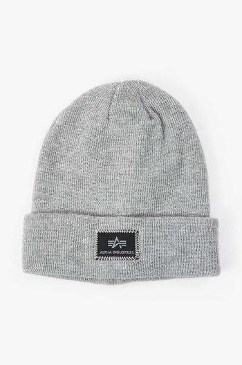 Čiapka Alpha Industries X-Fit Beanie 168905.17-grey, šedá farba