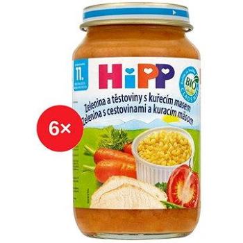 HiPP BIO Zelenina a cestoviny s kuracím mäsom – 6× 220 g (4062300447639)