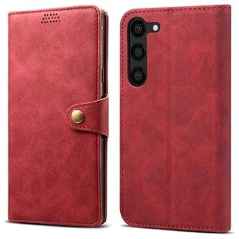 Lenuo Leather flipové puzdro na Samsung Galaxy S23, červená (348421)