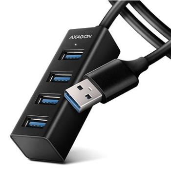 AXAGON HUE-M1AL SuperSpeed USB-A > 4-port MINI Hub, metal, 1,2 m cable