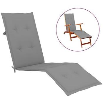 Poduška na polohovaciu stoličku sivá (75+105) x 50 x 4 cm (314174)