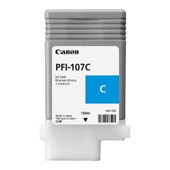 CANON PFI-107 C - originálna cartridge, azúrová, 130ml