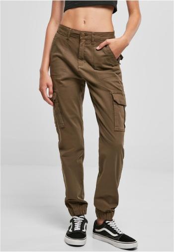 Urban Classics Ladies Cotton Twill Utility Pants olive - 33