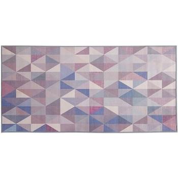 Modro-sivý krátko-vlasý koberec KARTEPE 80 × 150 cm, 116862 (beliani_116862)