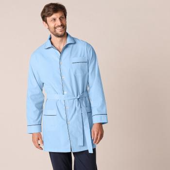 Blancheporte Pánska pyžamová košeľa na gombíky, popelín nebeská modrá 87/96 (M)