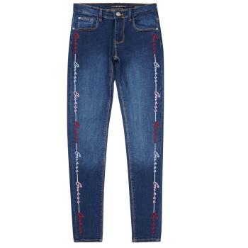 Guess  DENIM SKINNY EMBROIDER  Džínsy Skinny Modrá