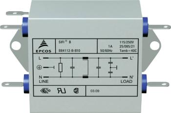 TDK B84112BB120 odrušovací filter samohasiace 250 V/AC 20 A 1.8 mH (d x š x v) 84 x 125 x 38.1 mm 1 ks