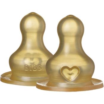 BIBS Baby Glass Bottle Latex Nipple cumlík na fľašu Slow Flow 0+ months 2 ks