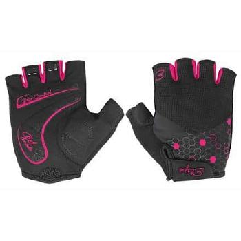 Betty cyklistické rukavice černá-růžová Velikost oblečení: M