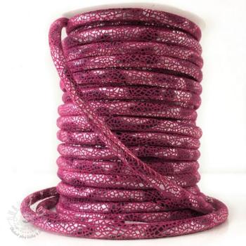 Semišová šnúra Glitter fuchsia