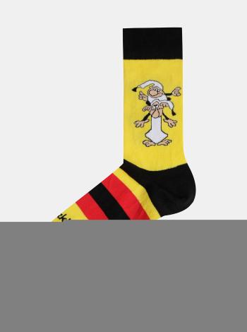 Žlté vzorované ponožky Fusakle Kremienok a Chocholusik