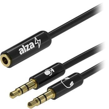 AlzaPower 3.5mm Jack 4P-TRRS (F) to 2× 3.5mm Jack (M) 0,15 m adaptér čierny (APW-ADCBA4JF23JM0015B)