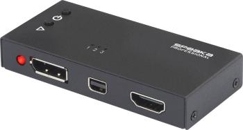 SpeaKa Professional  3 porty Prepínač HDMI so zabudovaným prevodníkom, so stavovými LED 3840 x 2160 Pixel