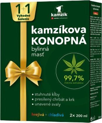 Cemio Kamzík Kamzíkova konopná masť hrejivá + chladivá darčekové balenie 2 x 200 ml