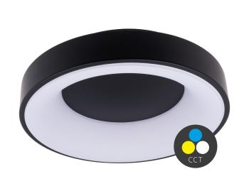 T-LED Čierne LED stropné svietidlo guľaté 480mm 48W CCT 105532