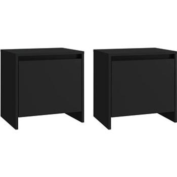 SHUMEE Nočné stolíky 2 ks čierne 45 × 34 × 44,5 cm drevotrieska, 809866