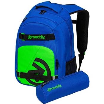 Meatfly Exile batoh, Royal Blue/Safety Green, 24 L + peračník zadarmo (8590202045920)