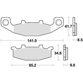 Braking brzdové doštičky (semi-metalická zmes SM1) (2 ks) M501 – 117 (M501-117)